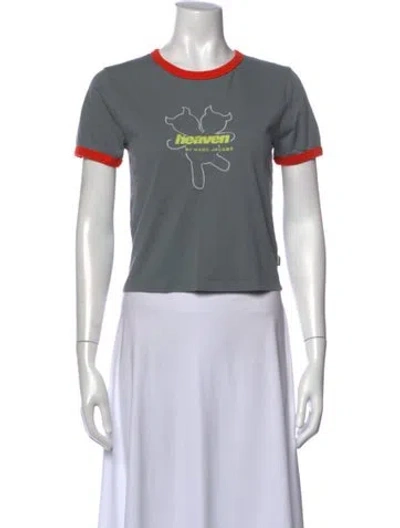 Pre-owned Heaven By Marc Jacobs Graphic Print Crew Neck T-shirt In Gray