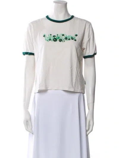 Pre-owned Heaven By Marc Jacobs Graphic Print Crew Neck T-shirt In White