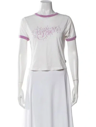 Pre-owned Heaven By Marc Jacobs Graphic Print Crew Neck T-shirt In White