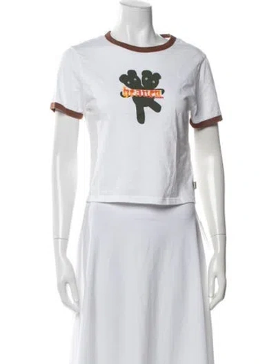 Pre-owned Heaven By Marc Jacobs Graphic Print Crew Neck T-shirt In White