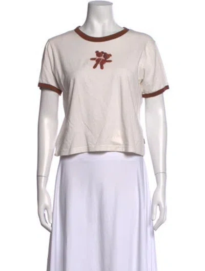 Pre-owned Heaven By Marc Jacobs Graphic Print Crew Neck T-shirt In White