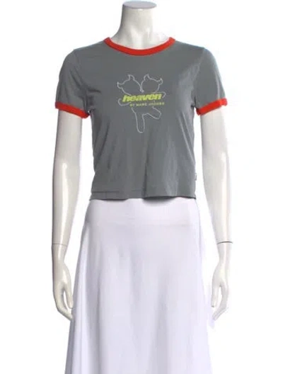 Pre-owned Heaven By Marc Jacobs Graphic Print Crew Neck T-shirt In White