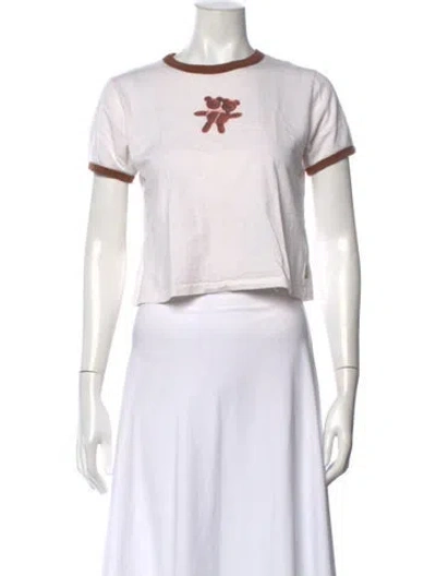 Pre-owned Heaven By Marc Jacobs Graphic Print Crew Neck T-shirt In White