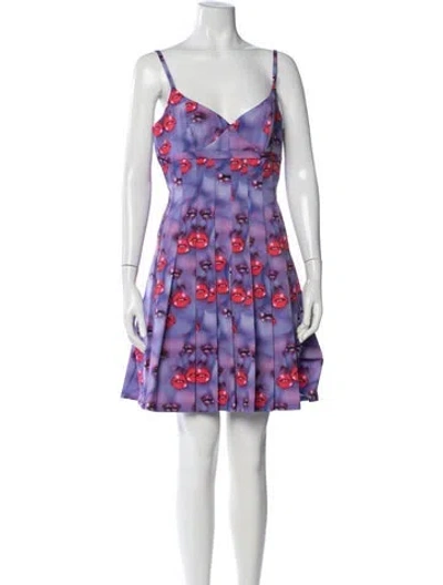 Pre-owned Heaven By Marc Jacobs Graphic Print Mini Dress In Purple