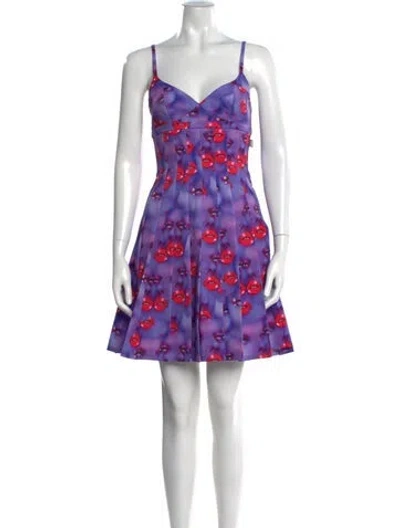 Pre-owned Heaven By Marc Jacobs Graphic Print Mini Dress W/ Tags In Purple