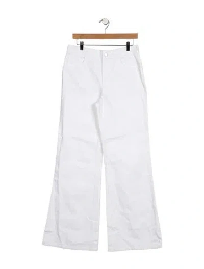 Pre-owned Heaven By Marc Jacobs High-rise Wide Leg Jeans In White