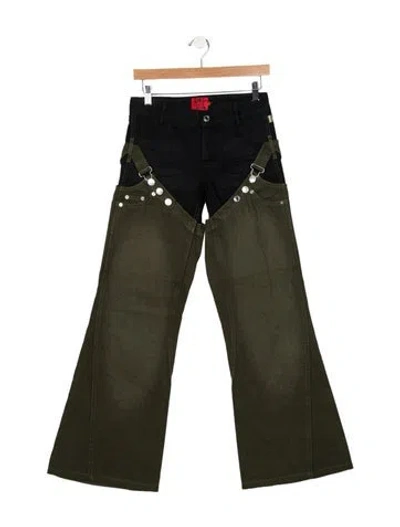 Pre-owned Heaven By Marc Jacobs Mid-rise Wide Leg Jeans In Multi