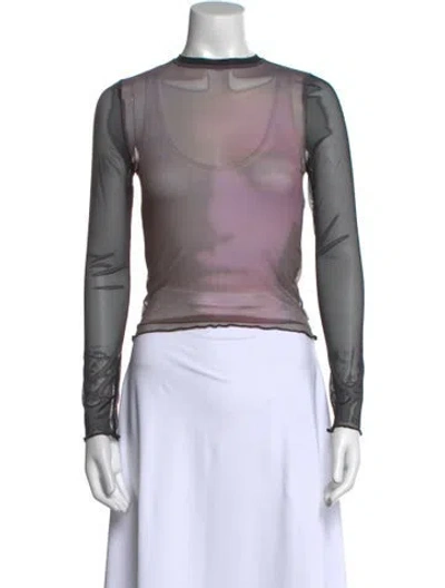 Pre-owned Heaven By Marc Jacobs Mock Neck Long Sleeve Top W/ Tags In Black