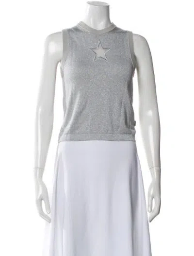 Pre-owned Heaven By Marc Jacobs Mock Neck Sleeveless Top In Gray