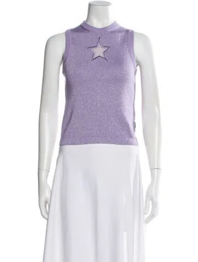 Pre-owned Heaven By Marc Jacobs Mock Neck Sleeveless Top W/ Tags In Purple
