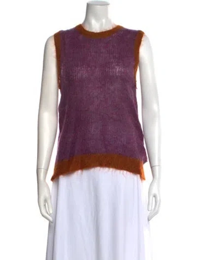 Pre-owned Heaven By Marc Jacobs Mohair Crew Neck Sweater In Purple