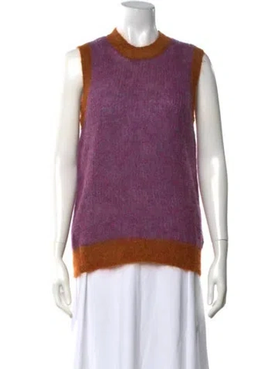 Pre-owned Heaven By Marc Jacobs Mohair Crew Neck Sweater In Purple