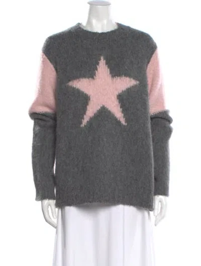Pre-owned Heaven By Marc Jacobs Mohair Printed Sweater In Gray