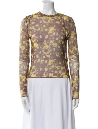 Pre-owned Heaven By Marc Jacobs Nylon Floral Print Sweatshirt In Yellow