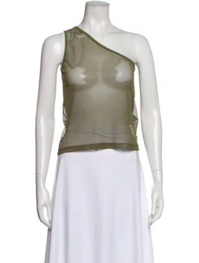 Pre-owned Heaven By Marc Jacobs Nylon One-shoulder Top W/ Tags In Green