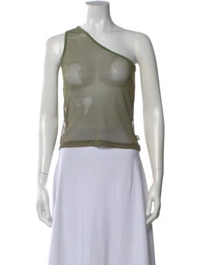 Pre-owned Heaven By Marc Jacobs One-shoulder Sleeveless Top In Green