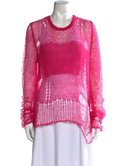 Pre-owned Heaven By Marc Jacobs Patterned Crew Neck Sweater In Pink