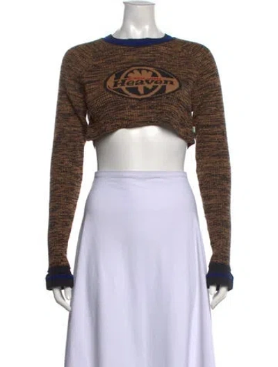 Pre-owned Heaven By Marc Jacobs Patterned Crew Neck Sweater W/ Tags In Brown