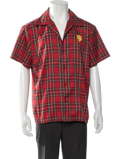 Pre-owned Heaven By Marc Jacobs Plaid Print Short Sleeve Shirt In Red