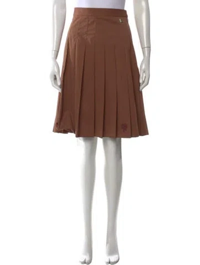 Pre-owned Heaven By Marc Jacobs Pleated Accents Knee-length Skirt W/ Tags In Brown