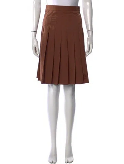 Pre-owned Heaven By Marc Jacobs Pleated Accents Mini Skirt In Brown