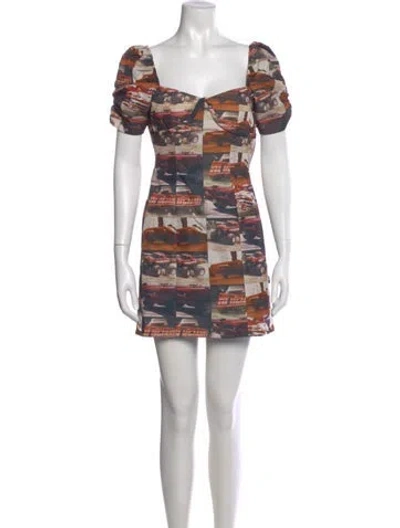 Pre-owned Heaven By Marc Jacobs Printed Mini Dress In Black