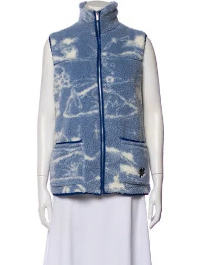 Pre-owned Heaven By Marc Jacobs Printed Vest In Blue