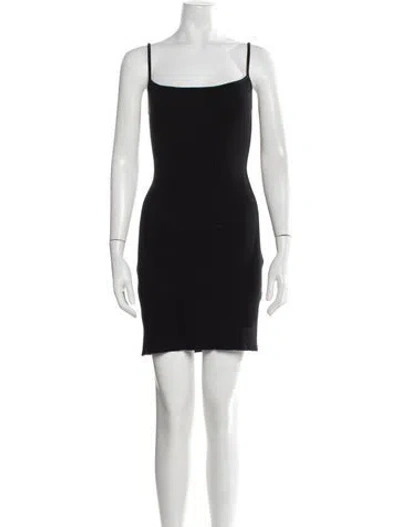 Pre-owned Heaven By Marc Jacobs Square Neckline Mini Dress In Black