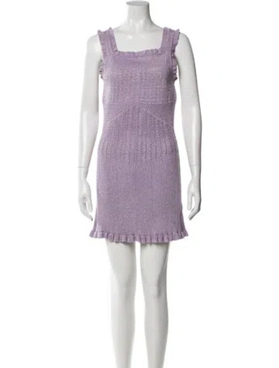 Pre-owned Heaven By Marc Jacobs Square Neckline Mini Dress In Purple