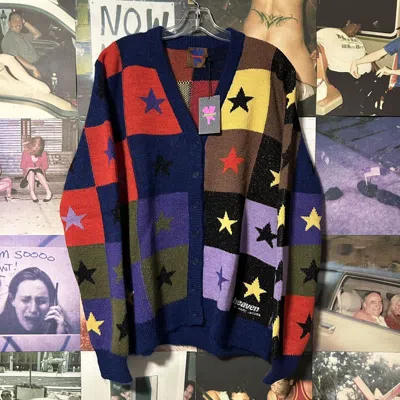 Pre-owned Heaven By Marc Jacobs Star Blocks Cardigan In Multi