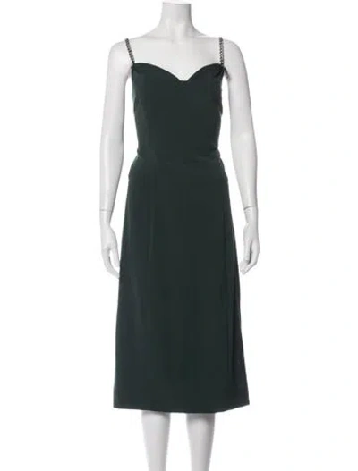 Pre-owned Heaven By Marc Jacobs Strapless Midi Length Dress In Green