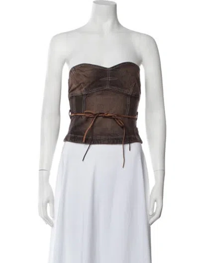 Pre-owned Heaven By Marc Jacobs Strapless Top In Blue