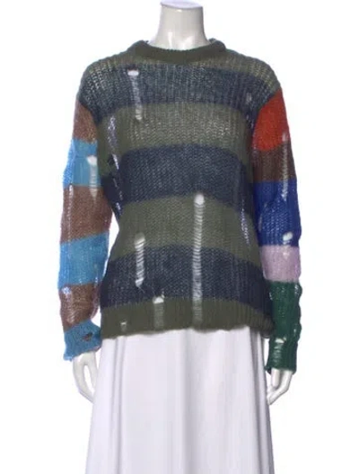 Pre-owned Heaven By Marc Jacobs Striped Crew Neck Sweater In Blue