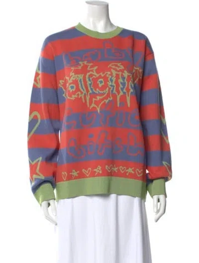 Pre-owned Heaven By Marc Jacobs Striped Crew Neck Sweater W/ Tags In Multi