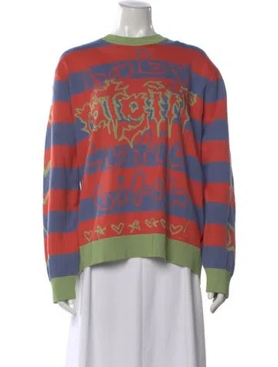 Pre-owned Heaven By Marc Jacobs Striped Crew Neck Sweater W/ Tags In Multi