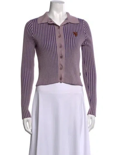 Pre-owned Heaven By Marc Jacobs Striped Long Sleeve Top In Purple