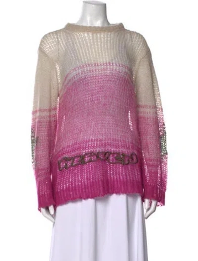 Pre-owned Heaven By Marc Jacobs Tie-dye Print Crew Neck Sweater In Pink