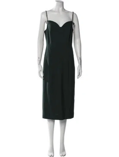 Pre-owned Heaven By Marc Jacobs V-neck Midi Length Dress W/ Tags In Green