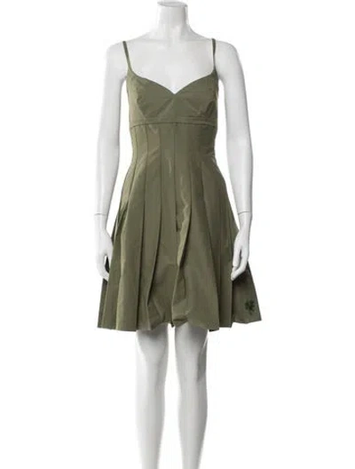 Pre-owned Heaven By Marc Jacobs V-neck Mini Dress W/ Tags In Green