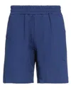 Heaven Door Man Shorts & Bermuda Shorts Blue Size S Cotton