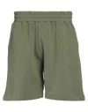 Heaven Door Man Shorts & Bermuda Shorts Military Green Size Xl Cotton