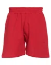 Heaven Door Man Shorts & Bermuda Shorts Red Size Xl Cotton