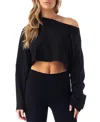 Heaven Florence Drop Shoulder Top In Black
