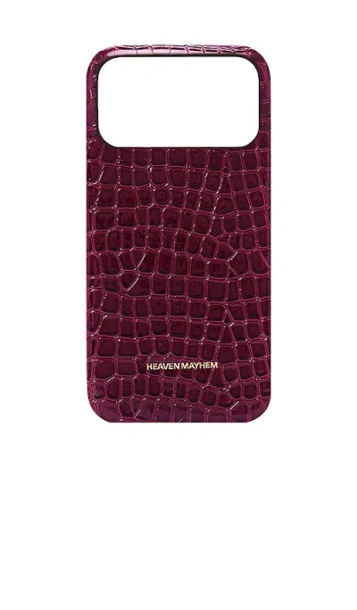 Heaven Mayhem 폰 케이스 In Burgundy