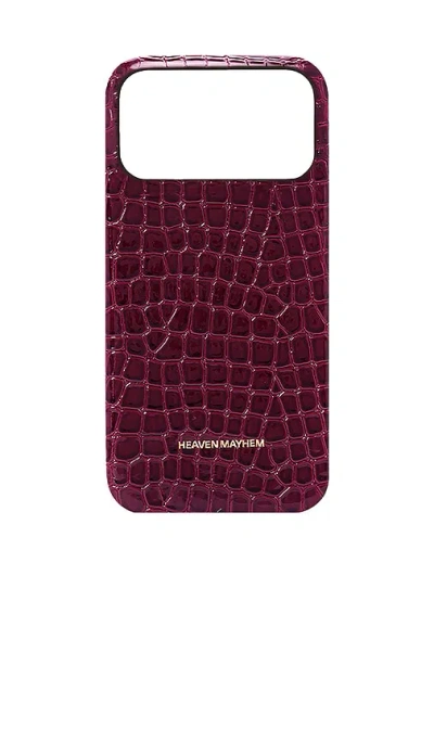 Heaven Mayhem 폰 케이스 In Burgundy