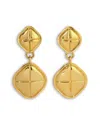 Heaven Mayhem Alma Etched Drop Earrings In Gold