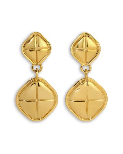Heaven Mayhem Alma Etched Drop Earrings In Gold