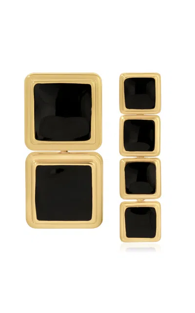 HEAVEN MAYHEM ARCHER 18K GOLD-PLATED DROP EARRINGS