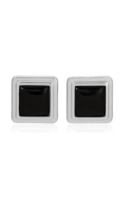 Heaven Mayhem Archer Silver-plated Earrings In Black