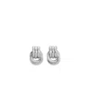 Heaven Mayhem Womens Baby Knot Silver-plated Brass Earrings In Metallic
